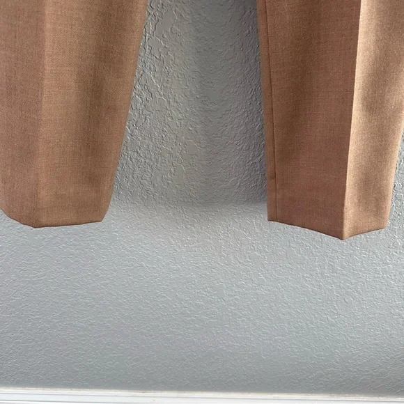 Pendleton Wool Pants Women 4 Tan Camel Straight Leg Dress Trousers USA Made - Picture 5 of 11